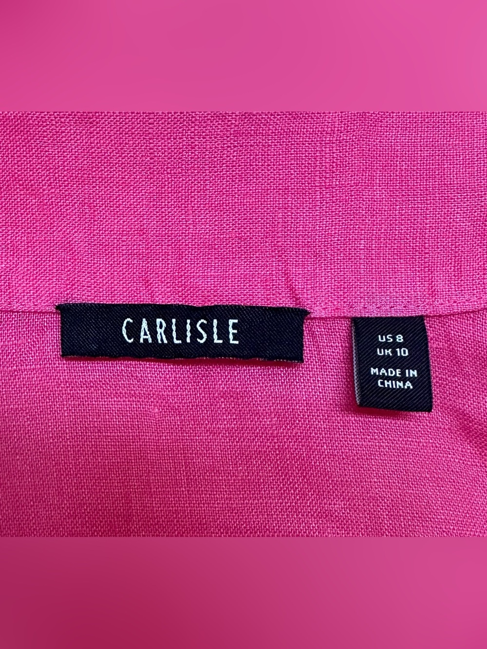 Carlisle Vibrant Pink Puff-Sleeve Button-Down Shirt - Picture 4 of 4